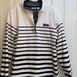 Navy striped LLBean mariners tunic